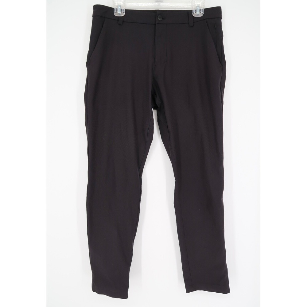 Lululemon Men's 32 Commission Pants Slim Fit Black Solid Size 32x30‎